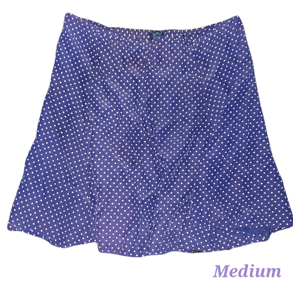 Polka Dot Mini Skirt in Blue